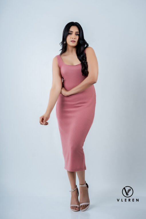 WAFFLE BODYCON MIDI DRESS