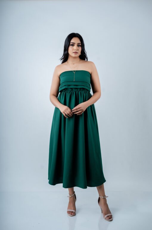 STRAPLESS MIDI DRESS - Image 2