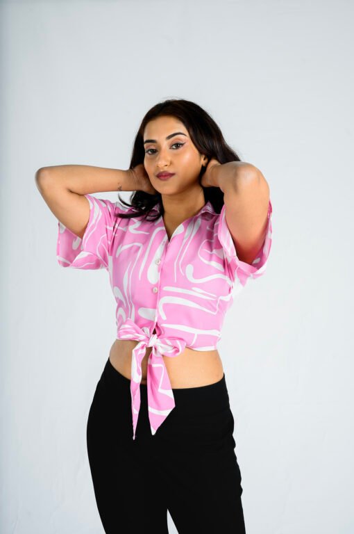 FRONT TIE UP CROP TOP - Image 4