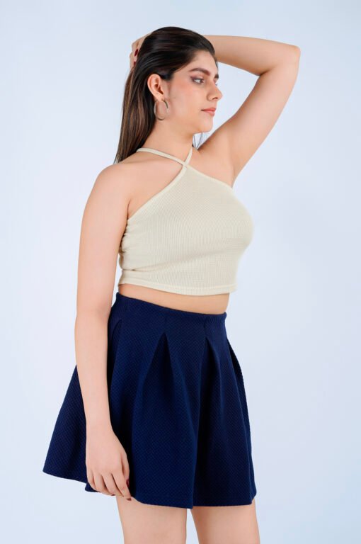 WAFFLE HALTER NECK TOP - Image 2